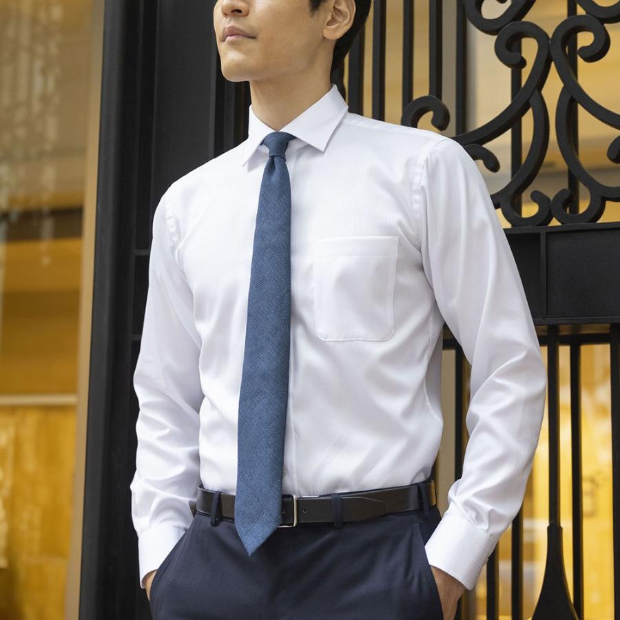 LORDSON by CHOYA 長袖 ワイシャツ メンズ 形態安定加工 白 ホワイト