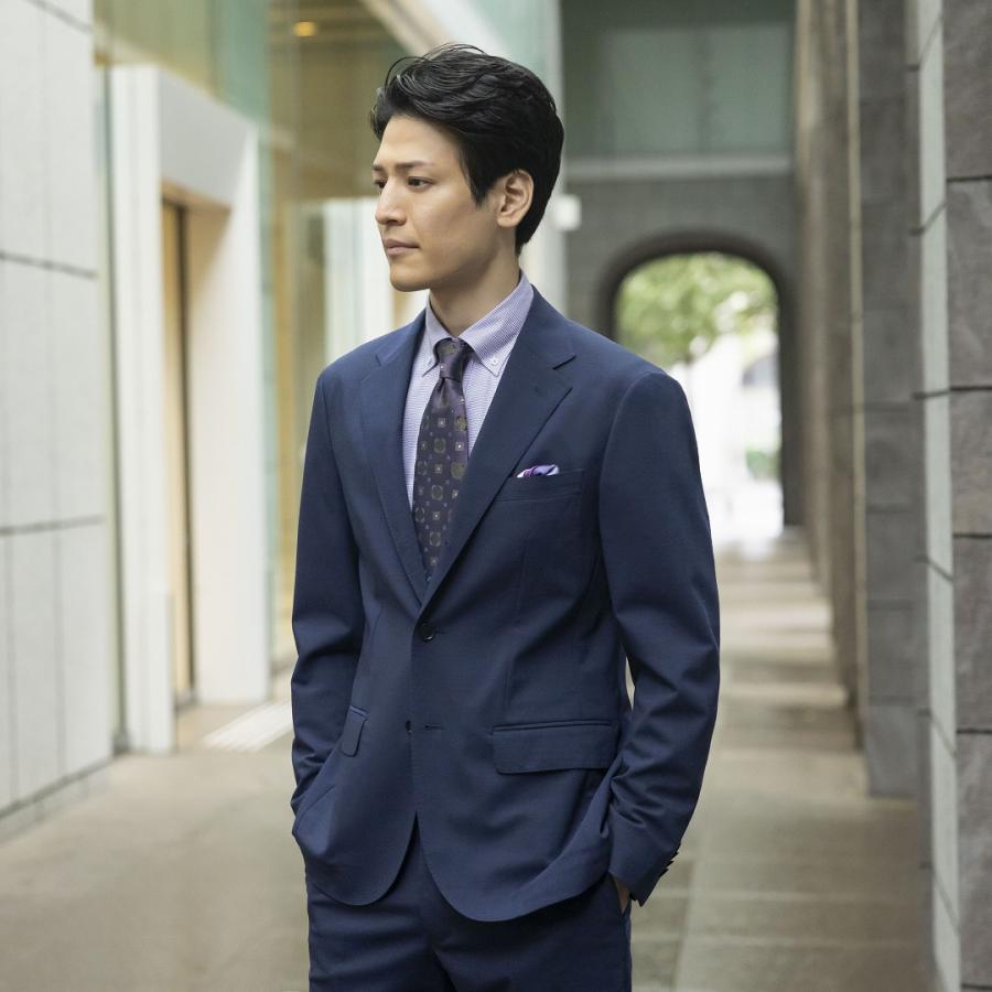 LORDSON by CHOYA 長袖 ワイシャツ メンズ 形態安定加工 パープル