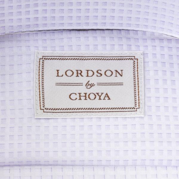 LORDSON Yシャツ 半袖 ワイシャツ メンズ 夏 形態安定 パープルドビー スナップダウンシャツ 綿100% 紫｜ss1946｜07
