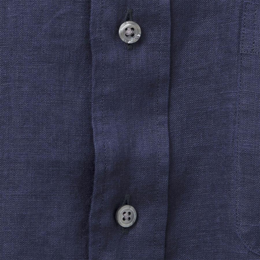 CHOYA URBAN STYLE カジュアルシャツ リネンシャツ スタンドカラー