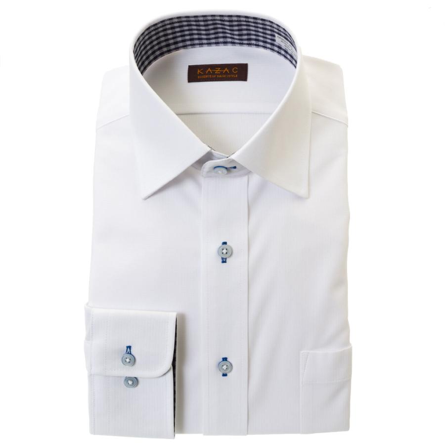 ニット ワイシャツ 裄詰め対応不可 メンズ 長袖 ドビー セミワイドカラー 白 ドレスシャツ Yシャツ カッターシャツ 2111ft Rank1 Pp01 24ft 22春夏新作