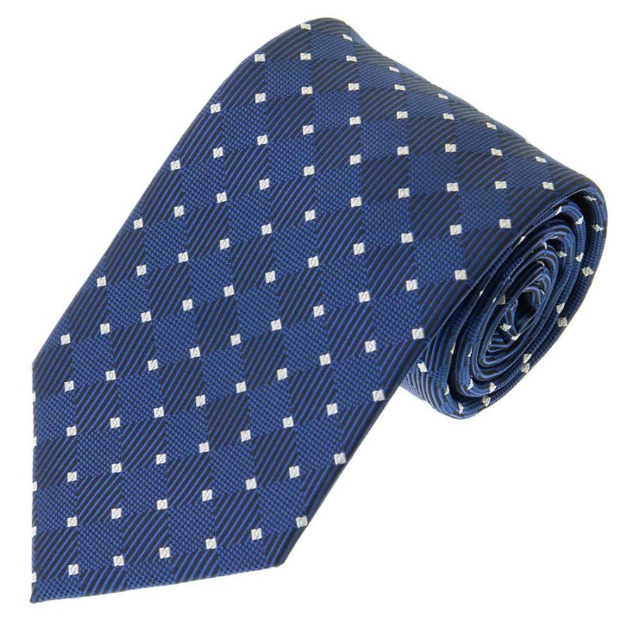 ネクタイ　ブリオーニ　ネイビー　ドット　ストライプ シャツステーション ネクタイ 8センチ 大剣 好印象のビジネスネクタイ