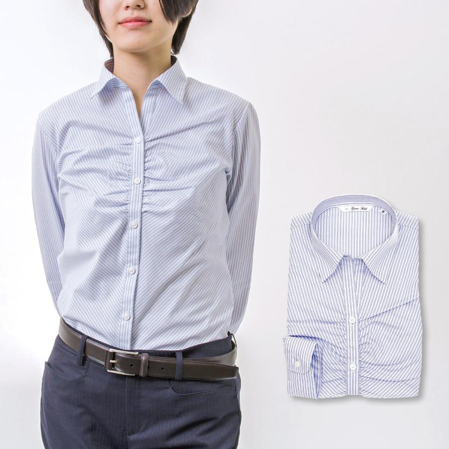 シャツステーション レディース Yシャツ 長袖 ブラウス 形態安定