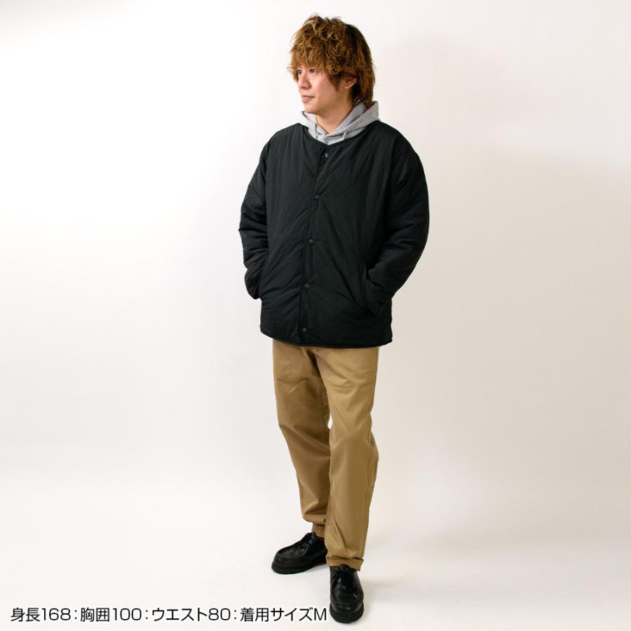 極上品 REMILLA ネイビー ノーカラーフリースボアジャケット Lサイズ