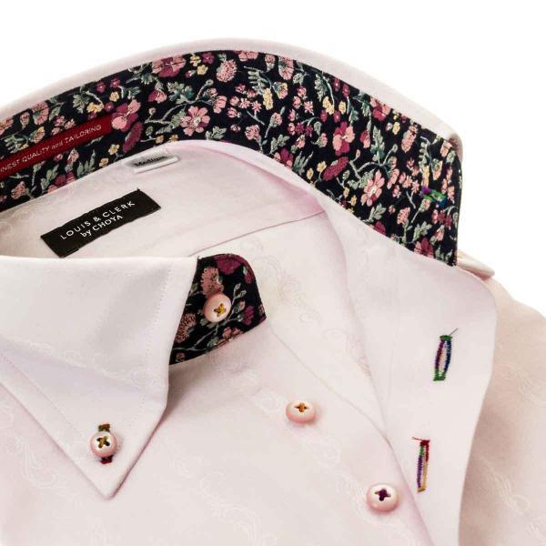 LOUIS&CLERK ルイス＆クラーク ブランド メンズ長袖 ワイシャツ ピンク