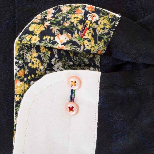 【爆買】ルイス＆クラーク メンズ長袖スリムフィット ワイシャツ ネイビー_5