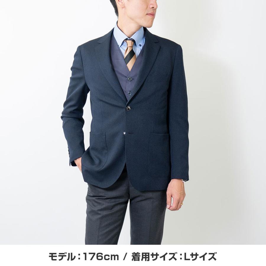 ネイビー ベスト　drawer SHIRT HOUSE ジレ ベスト ネイビー ストライプ 紺 シャツハウス