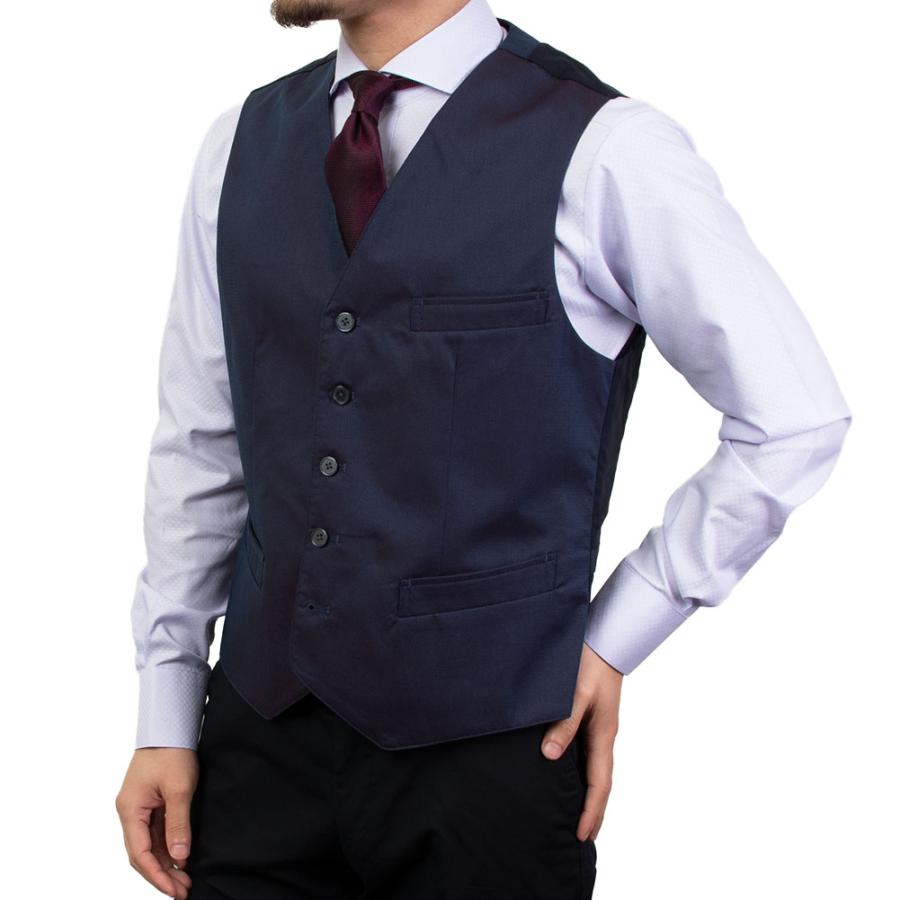 SHIRT HOUSE 【爆買】ジレ ベスト ネイビー ブラックレーベル