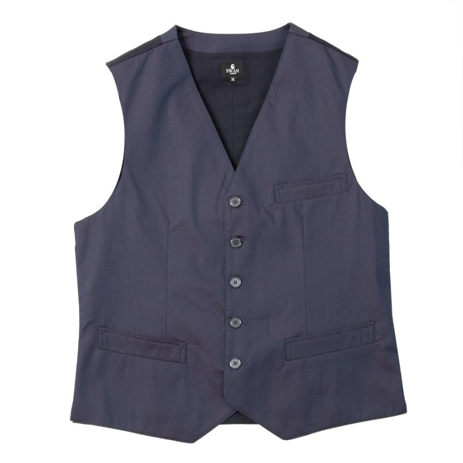 SHIRT HOUSE 【爆買】ジレ ベスト ネイビー ブラックレーベル