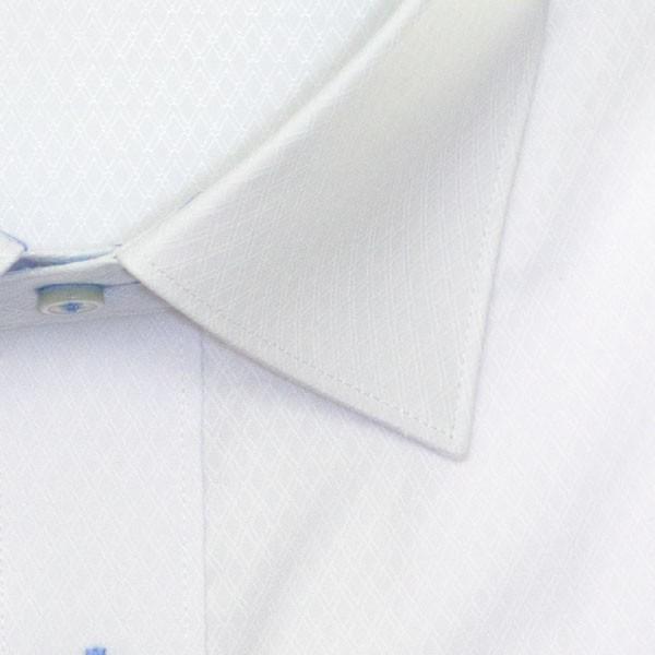 ワイシャツ 形態安定 Yシャツ キングサイズ 大寸 半袖 白 無地 ドビー ワイドカラー オフィスカジュアル ドレスシャツ｜ss1946｜04