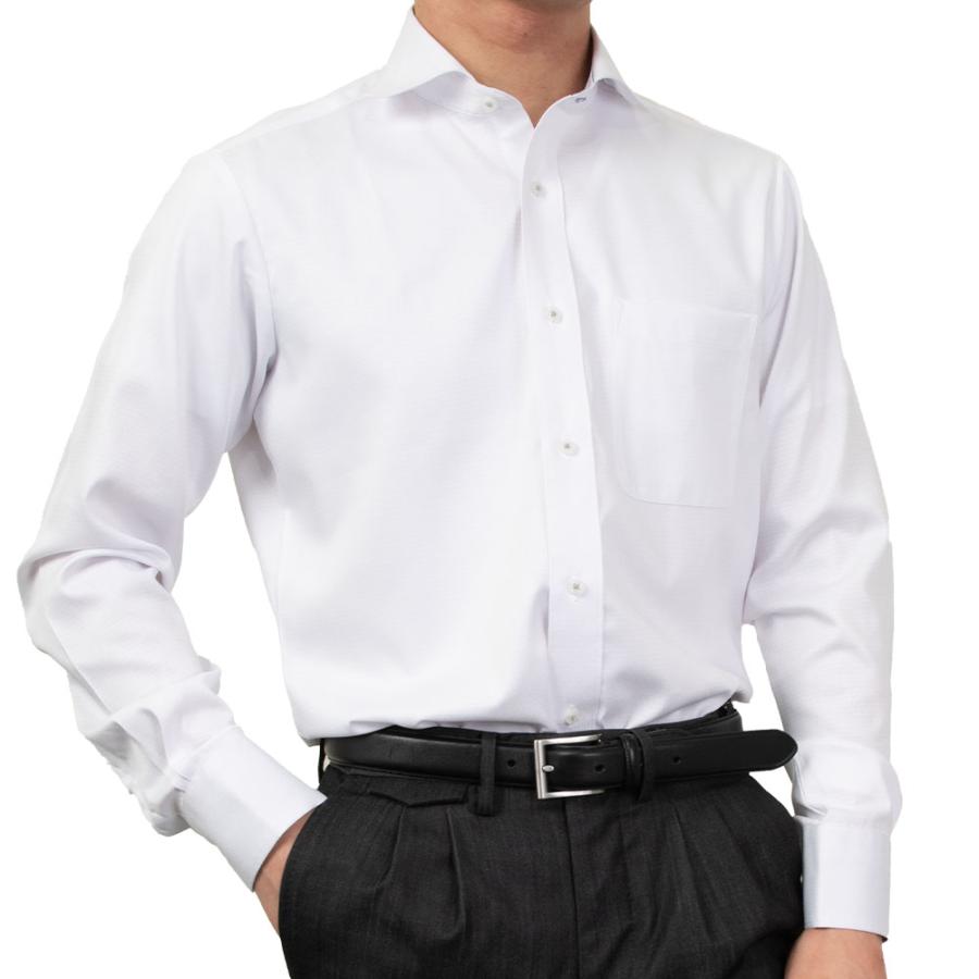SHIRT HOUSE 形態安定 メンズ 長袖 シャツ Yシャツ カッタウェイ