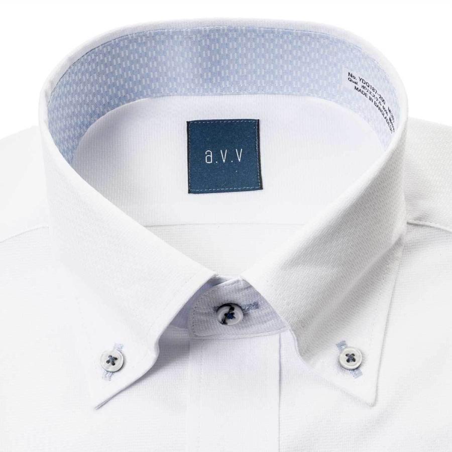 A V V Homme メンズ七分袖 形態安定ワイシャツ Ydq187 0 ホワイト M L Ll シャツステーション 通販 Paypayモール