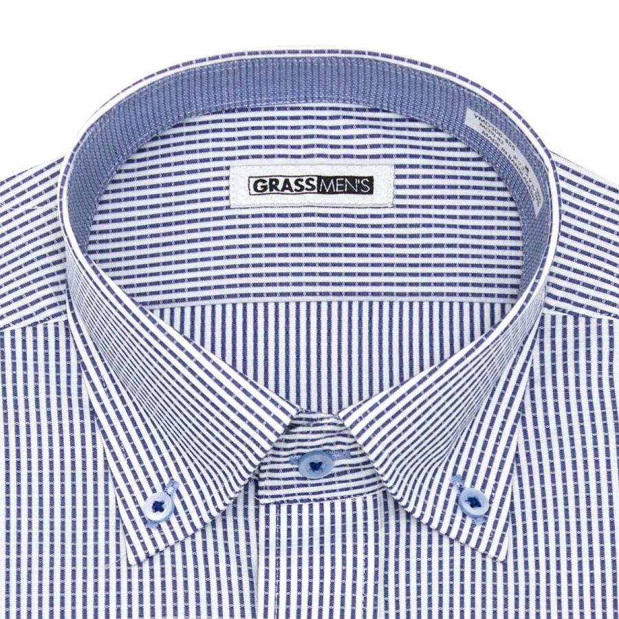 ワイシャツ メンズ 長袖 形態安定 ストライプ ボタンダウン 紺 ドレスシャツ Yシャツ カッターシャツ ビジネスシャツ ランキング 0818zz 50par シャツステーション 通販 Paypayモール