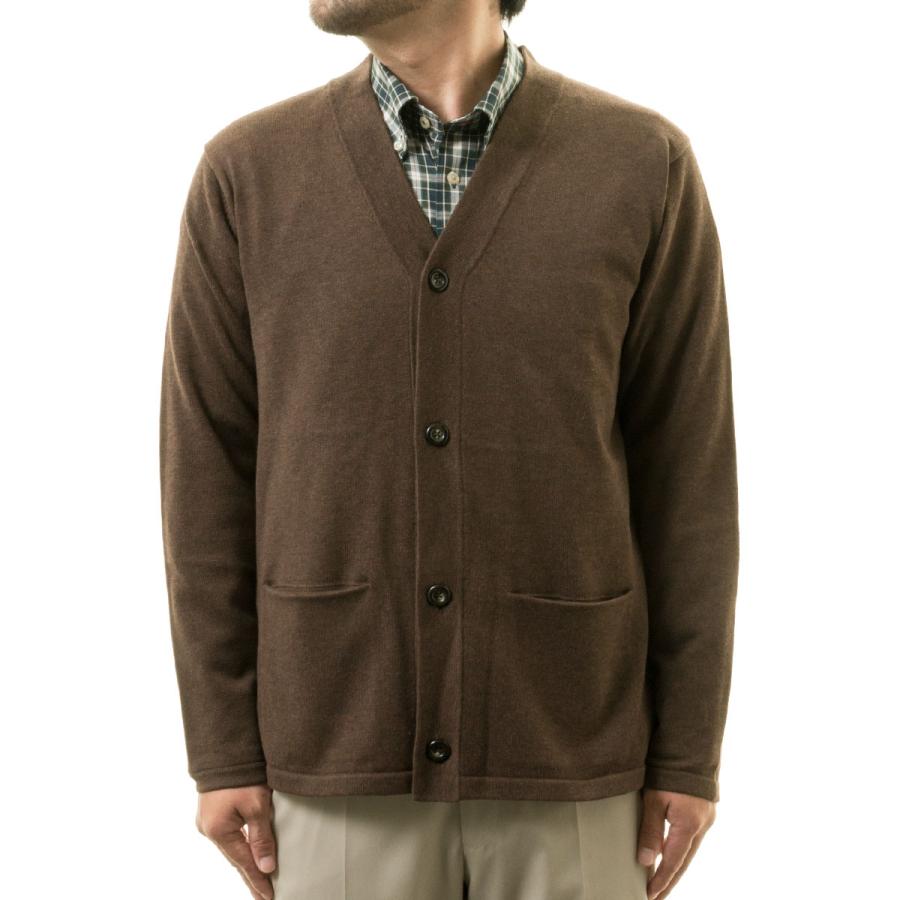 ニット カーディガン Vネック メンズ 前ボタン 無地 カジュアル Polo s ブラウン ビジカジ シャツステーション 通販 Paypayモール