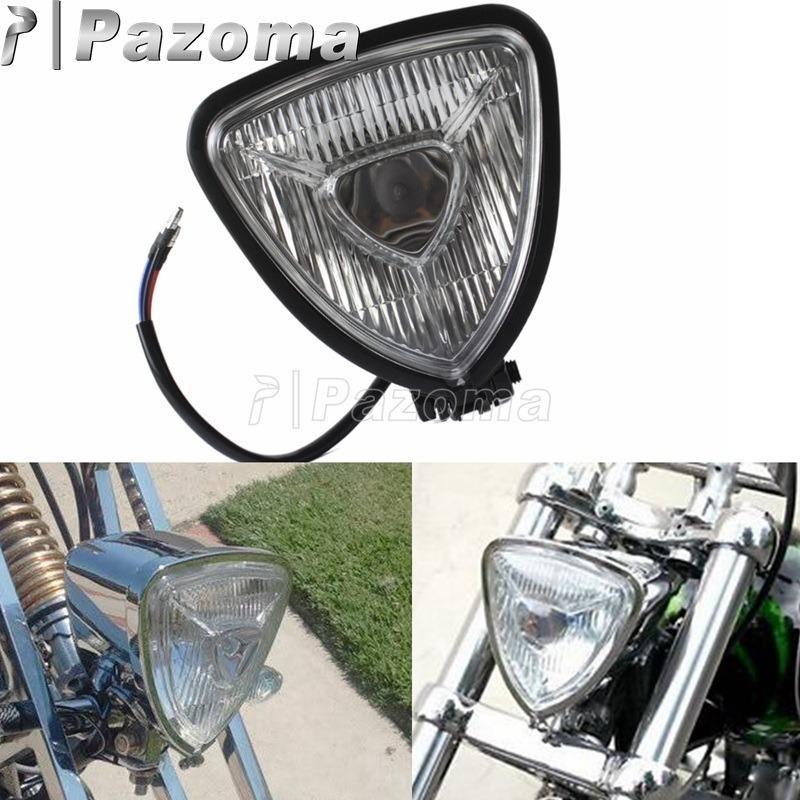 ヘッドライトASSY 汎用 クリアレンズ トライアングルヘッドライト 12V