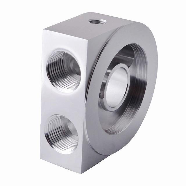 SPEEDWOW ユニバーサルアルミ オイル クーラーサンドイッチプレートサーモスタットアダプタ AN10 継手 3/4 '16UNF