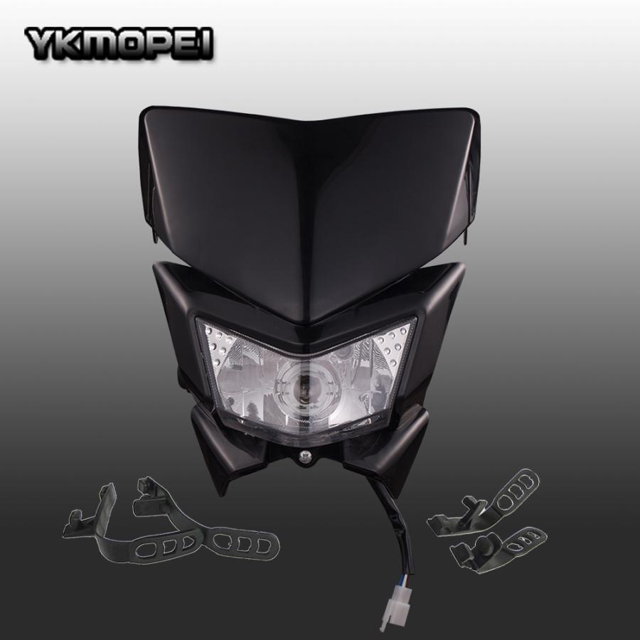 ユニバーサル KAWASAKI KLX 110 KLX 150 2022 モトクロス 12v 35w ヘッドライト ブラック auto