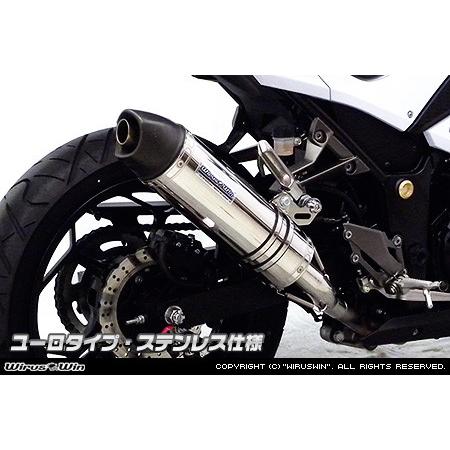 WirusWin ニンジャ Ninja250(EX250L)・Z250(ER250C) スリップオンマフラー ユーロタイプ /ウイルズウィン