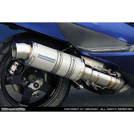 WirusWin スカイウェイブ250(CJ43) プレミアムマフラー シルバーカーボン仕様 /ウイルズウィン
