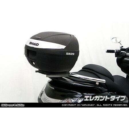 WirusWin キムコ ダウンタウン125i用 SHAD製リアボックス付きタンデムバー /KYMCO ウイルズウィン シャッド