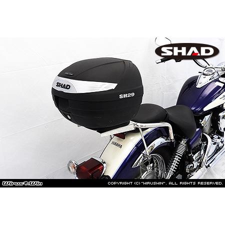 WirusWin ドラッグスター250(BA-VG02J)(JBK-VG05J)  SHAD製リアボックス付タンデムバー /ウイルズウィンの画像