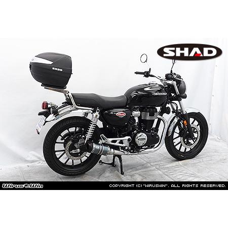 WirusWin GB350 H'ness CB350 SHAD製リアボックス付きタンデムバー