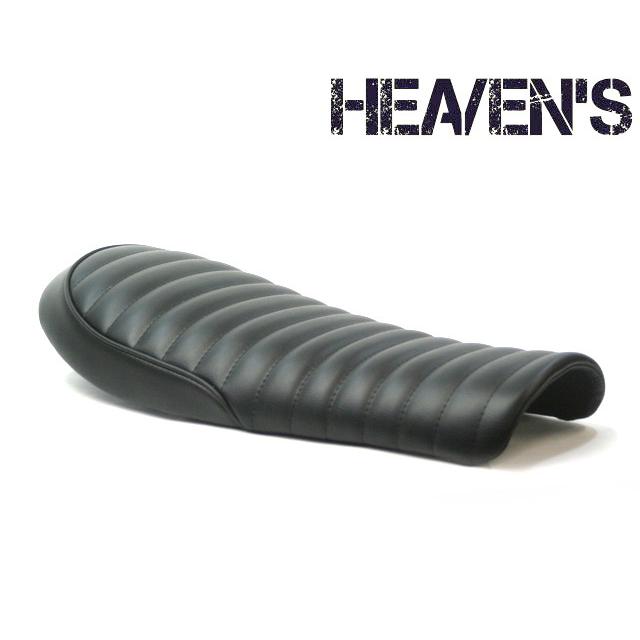HEAVEN'S 250TR クラシックフラットシート タックロール ブラック/ヘブンズ