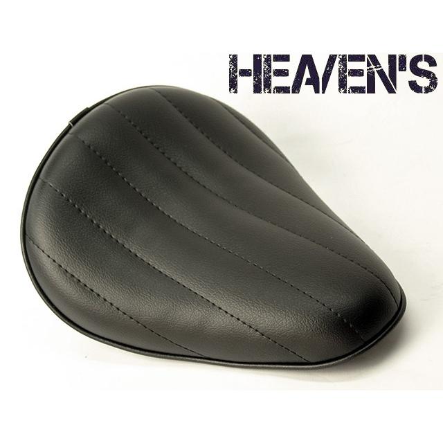 HEAVEN'S 低反発 ソロシート（スタンダード・バックサイドアップ）バーチカル ブラック/ヘブンズ 汎用 マーキュリーソロシート バイク用サドルシート