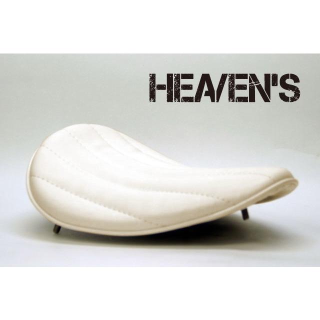 HEAVEN'S ソロシート（スーパーフラット）バーチカル アイボリー/ヘブンズ 汎用 マーキュリーソロシート バイク用サドルシート