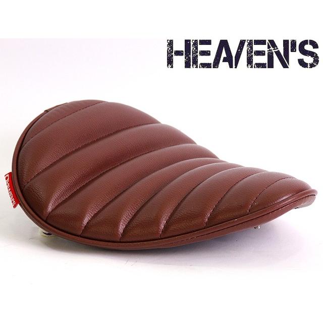 HEAVEN'S バイクシート ブラウン HEAVEN'S（ヘブンズ） 低反発 ソロシート（スーパーフラット）タック