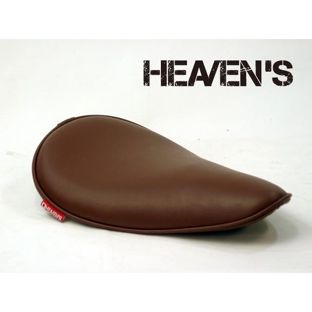 HEAVEN'S ソロシート（ロングノーズ・バックサイドアップ）スムース ブラウン/ヘブンズ 汎用 マーキュリーソロシート バイク用サドルシート