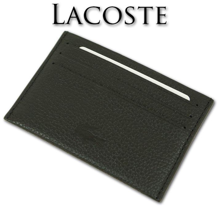 ラコステ LACOSTE 牛革 カードケース 定期入れ メンズ ブラック 黒 パスケース :93868:セレクトスペースカラーズ - 通販