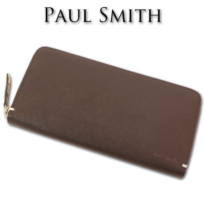 ポールスミス Paul Smith ラウンドファスナー 牛革 長財布 メンズ ブラウン 茶 セレクトスペースカラーズ 通販 Yahoo ショッピング