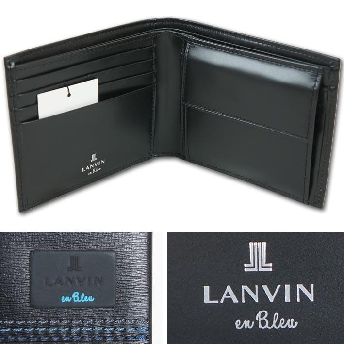 ランバンオンブルー Lanvin En Bleu 牛革 ステッチライン 二つ折り財布 メンズ ブラック 黒 セレクトスペースカラーズ 通販 Yahoo ショッピング