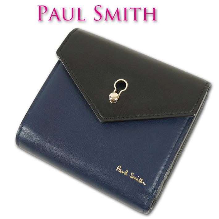 ポールスミス Paul Smith キーホールエンベロープ 牛革 二つ折り財布 レディース ネイビー 紺 94315 セレクトスペースカラーズ 通販 Yahoo ショッピング