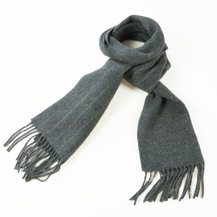 本物保証 リバーシブル カシミヤ100 23区homme ２３区オム に プレゼント マフラー 等ブランド品 ２３区 マフラー 無料ラッピング可 カシミア グレー メンズ 財布 帽子 ファッション小物