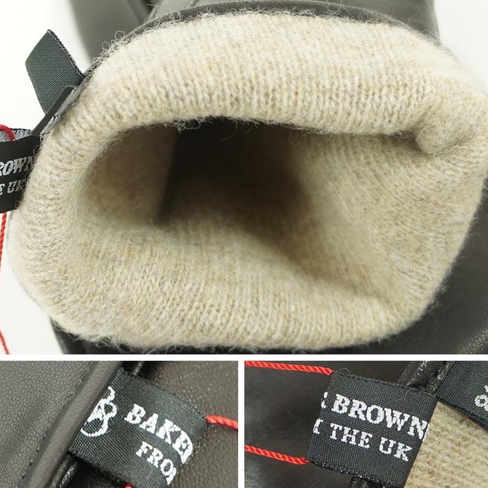 Baker Brown（ベイカーブラウン） 羊革 レザー 手袋 メンズ ブラック 黒 OLD ENGLAND イギリス製｜ssc｜03