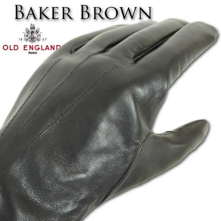 Baker Brown（ベイカーブラウン） 羊革 レザー 手袋 メンズ ブラック 黒 OLD ENGLAND イギリス製｜ssc｜04