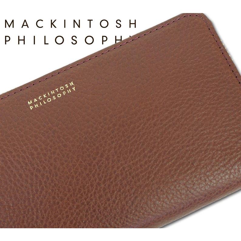 マッキントッシュフィロソフィー MACKINTOSH PHILOSOPHY 牛革 イタリーレザー ラウンドファスナー 長財布 メンズ ブラウン｜ssc｜04