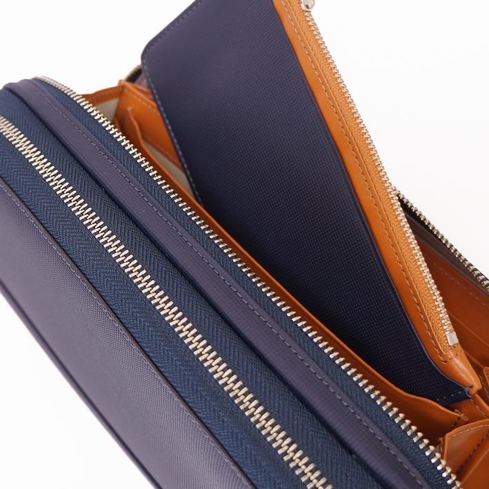 新品】ISIT クラッチ ウォレット 牛革紺色22,000円