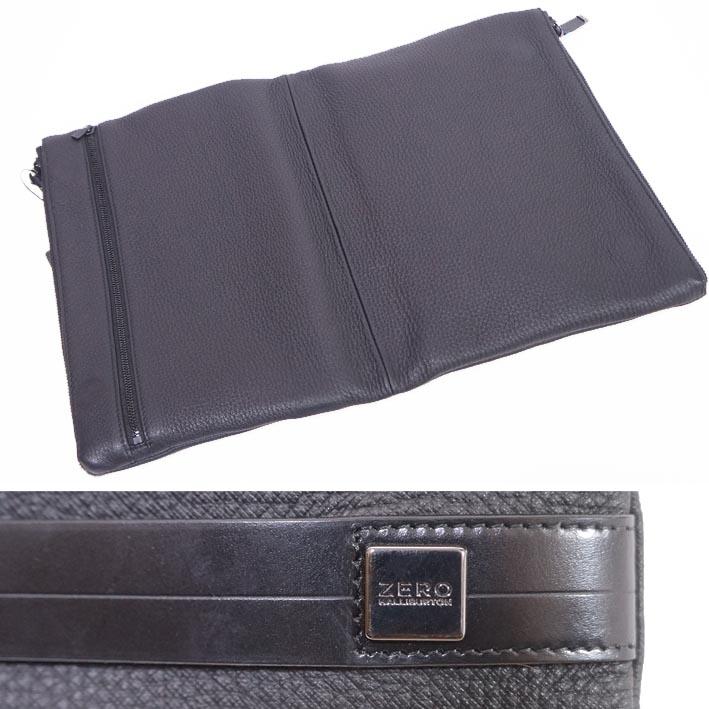 ゼロハリバートン　クラッチバッグ ZERO HALLIBURTON ゼロハリバートン レザー クラッチバッグ