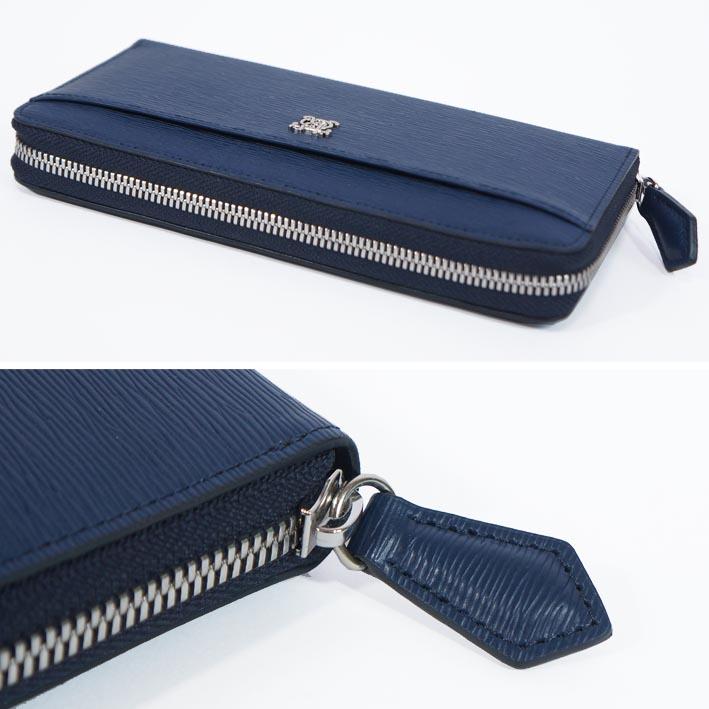 【新品未使用】タケオキクチ　水シボ型押しレザー　ラウンドファスナー長財布 TAKEO KIKUCHI（タケオキクチ） 水シボ オールレザー ラウンド