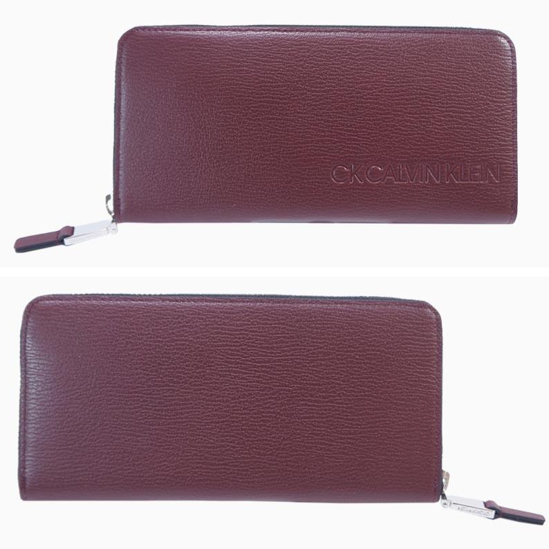CKカルバンクライン CK CALVIN KLEIN 牛革 ラウンドファスナー 長財布  