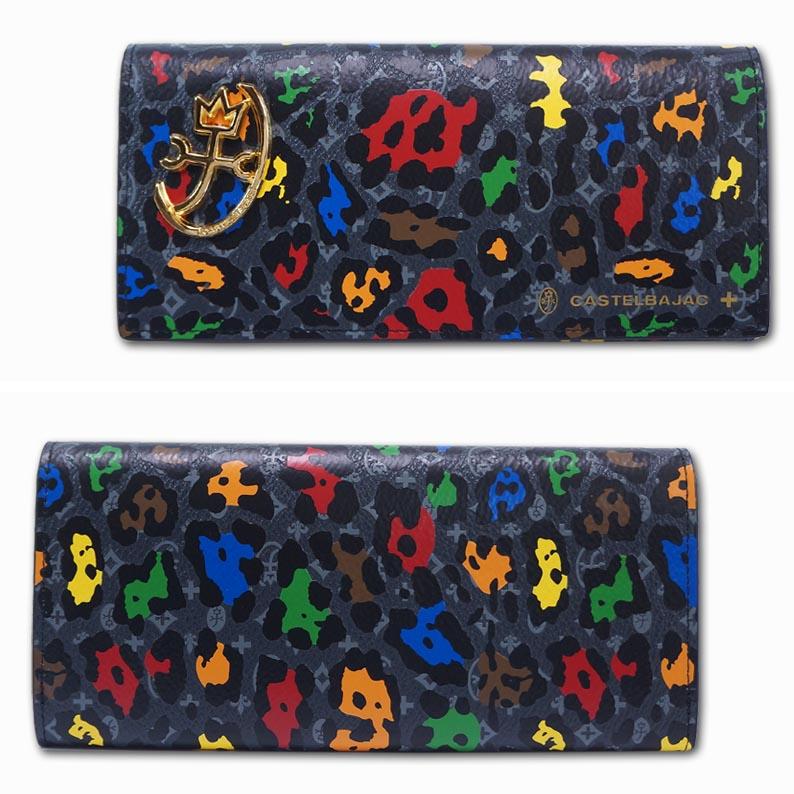 カステルバジャック CASTELBAJAC 牛革 長財布 レオパール レディース 