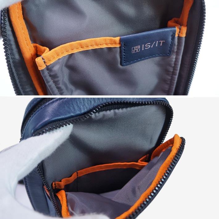 イズイット IS/IT 牛革 レザー ボディバッグ シュルビ ダークブルー 定価23,100円 ワンショルダーバッグ 本革 撥水 軽量 コンパクト | IS/IT | 06