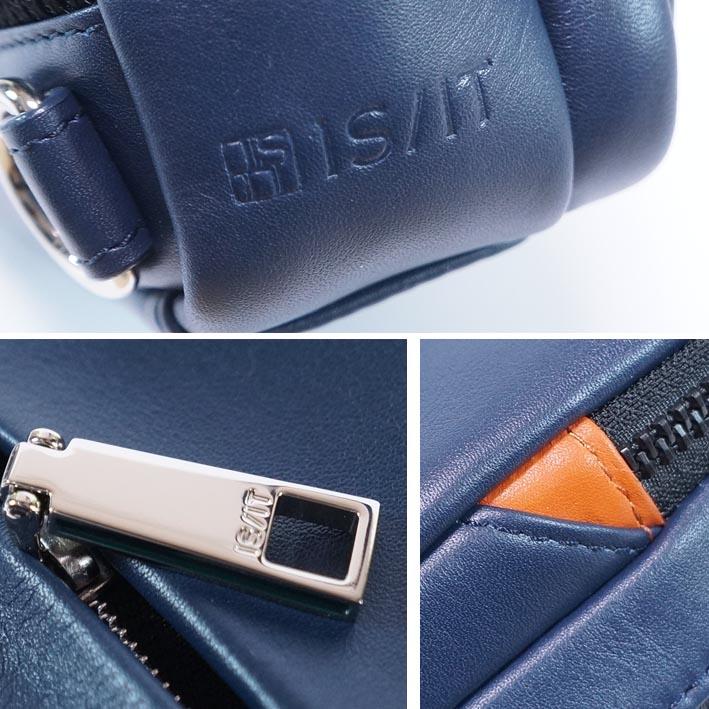 イズイット IS/IT 牛革 レザー ボディバッグ シュルビ ダークブルー 定価23,100円 ワンショルダーバッグ 本革 撥水 軽量 コンパクト | IS/IT | 09