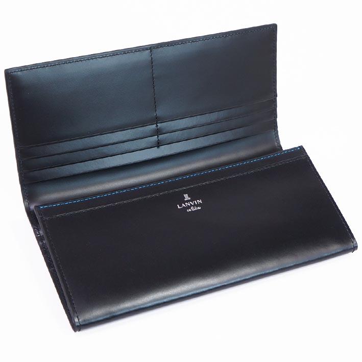 LANVIN en Bleu ランバンオンブルー 牛革 長財布 リスター メンズ