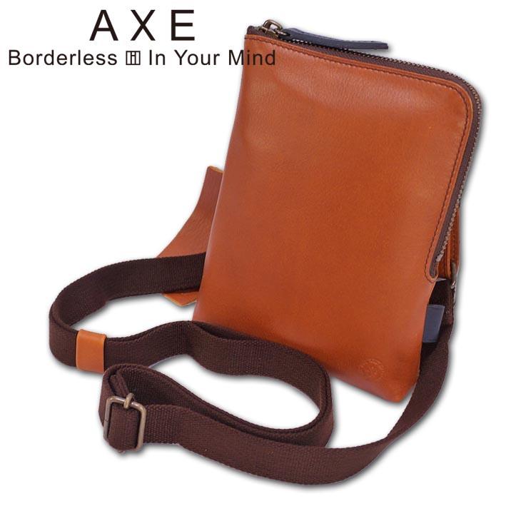 AXE J-line アックス 牛革 ショルダーバッグ ベルトポーチ兼用 タテ型 