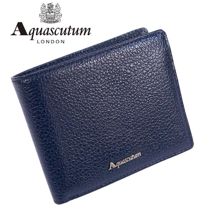 Aquascutum（アクアスキュータム） 牛革 二つ折り財布 ケンブリッジ