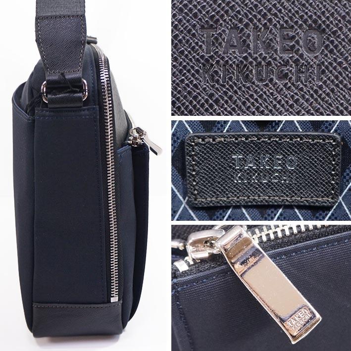 TAKEO KIKUCHI（タケオキクチ） 牛革使い ショルダーバッグ A4